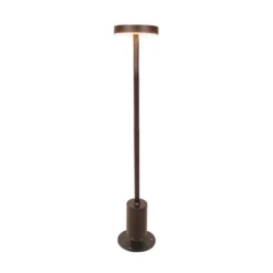 LED-Sockellampe Tango rostbraun, Höhe 50 cm Metall, Erdspieß