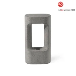 LED-Sockellampe Totem, grau, Beton, Höhe 28,5 cm