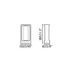 LED-Sockellampe Totem, grau, Beton, Höhe 28,5 cm