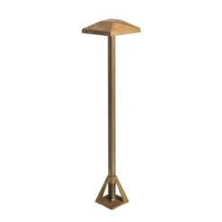 LED-Sockelleuchte Aura Edge, Höhe 50 cm, messing antik
