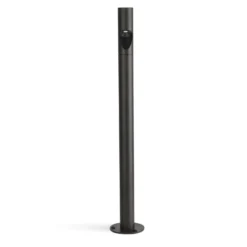 LED-Sockelleuchte Bezel, schwarz, Aluminium, Höhe 60 cm