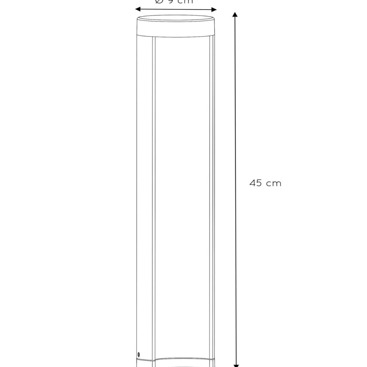 LED-Sockelleuchte Combo in Zylinderform, 45 cm
