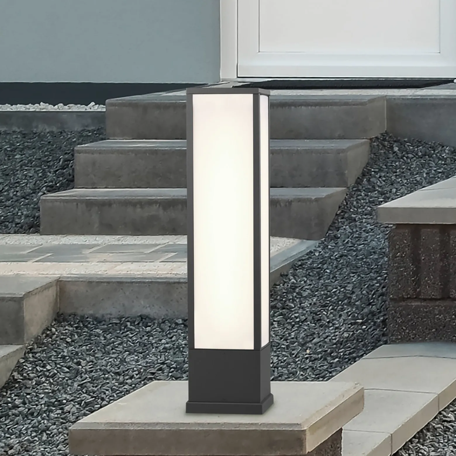 LED-Sockelleuchte Fuerte, anthrazit, Aluminium, IP54