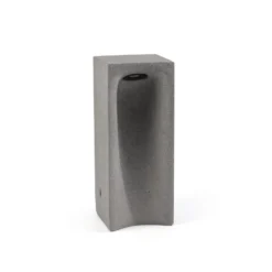 LED-Sockelleuchte Grot, 2700K, grau, Beton, IP55, Höhe 40 cm