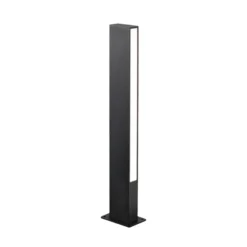 LED-Sockelleuchte Lir, Höhe 60 cm, dunkelgrau Metall, 2-flg.