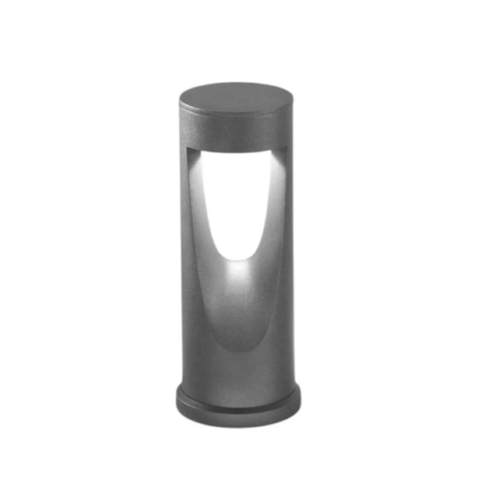 LED-Sockelleuchte Teo, 30 cm hoch, schwarz, Metall, IP65