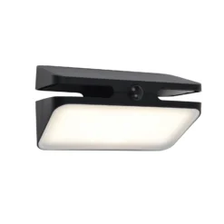 LED-Solar-Außenwandlampe AERO, schwarz, 21 cm, Sensor, IP54