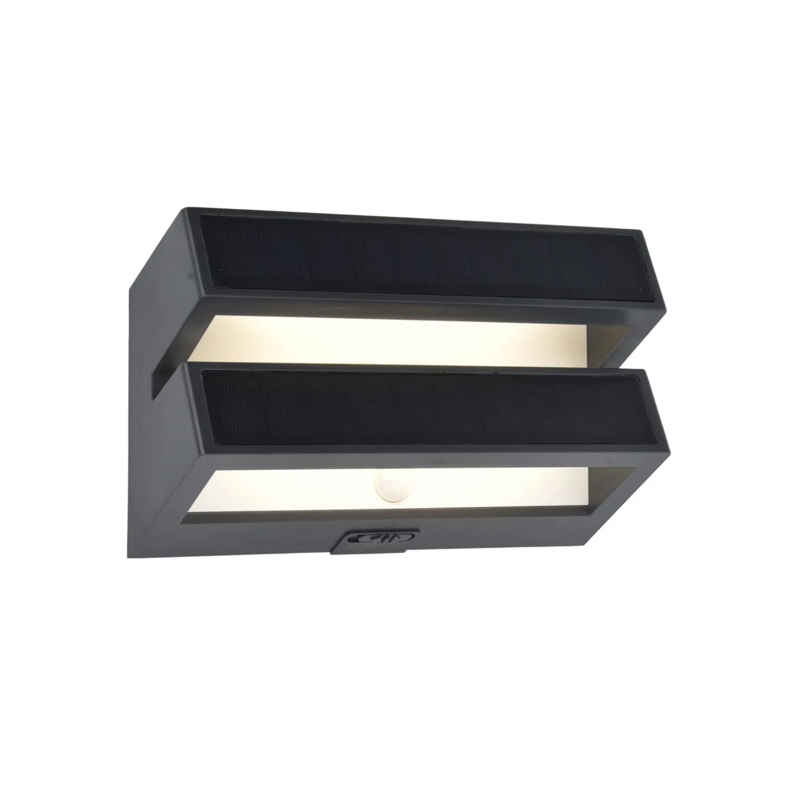 LED-Solar-Außenwandlampe BARLO, dunkelgrau 21 cm Sensor IP54