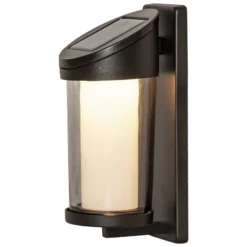 LED-Solar-Außenwandleuchte Alippa, schwarz Höhe 21 cm Metall