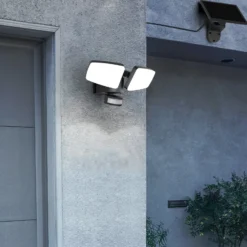 LED-Solar-Außenwandleuchte Duplex, 2-flammig, Eckmontage