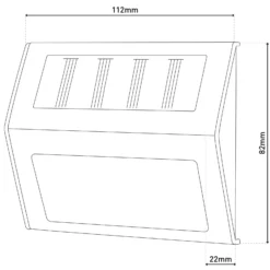 LED-Solar-Außenwandleuchte 5282104, Edelstahl, 4er-Set, IP44