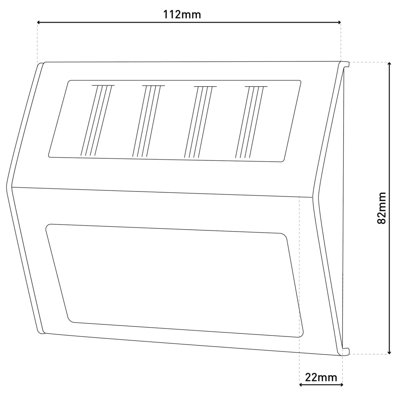 LED-Solar-Außenwandleuchte 5282104, Edelstahl, 4er-Set, IP44