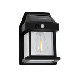 LED-Solar-Außenwandleuchte Filo, Kunststoff, schwarz, IP44