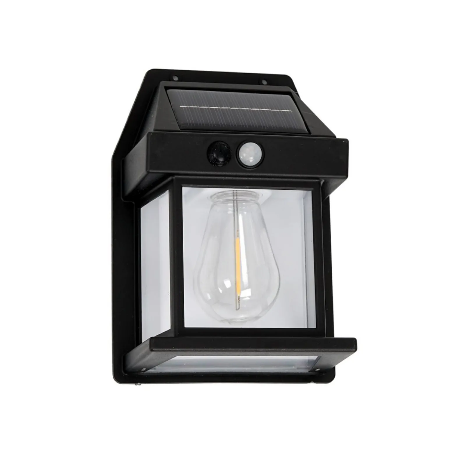 LED-Solar-Außenwandleuchte Filo, Kunststoff, schwarz, IP44