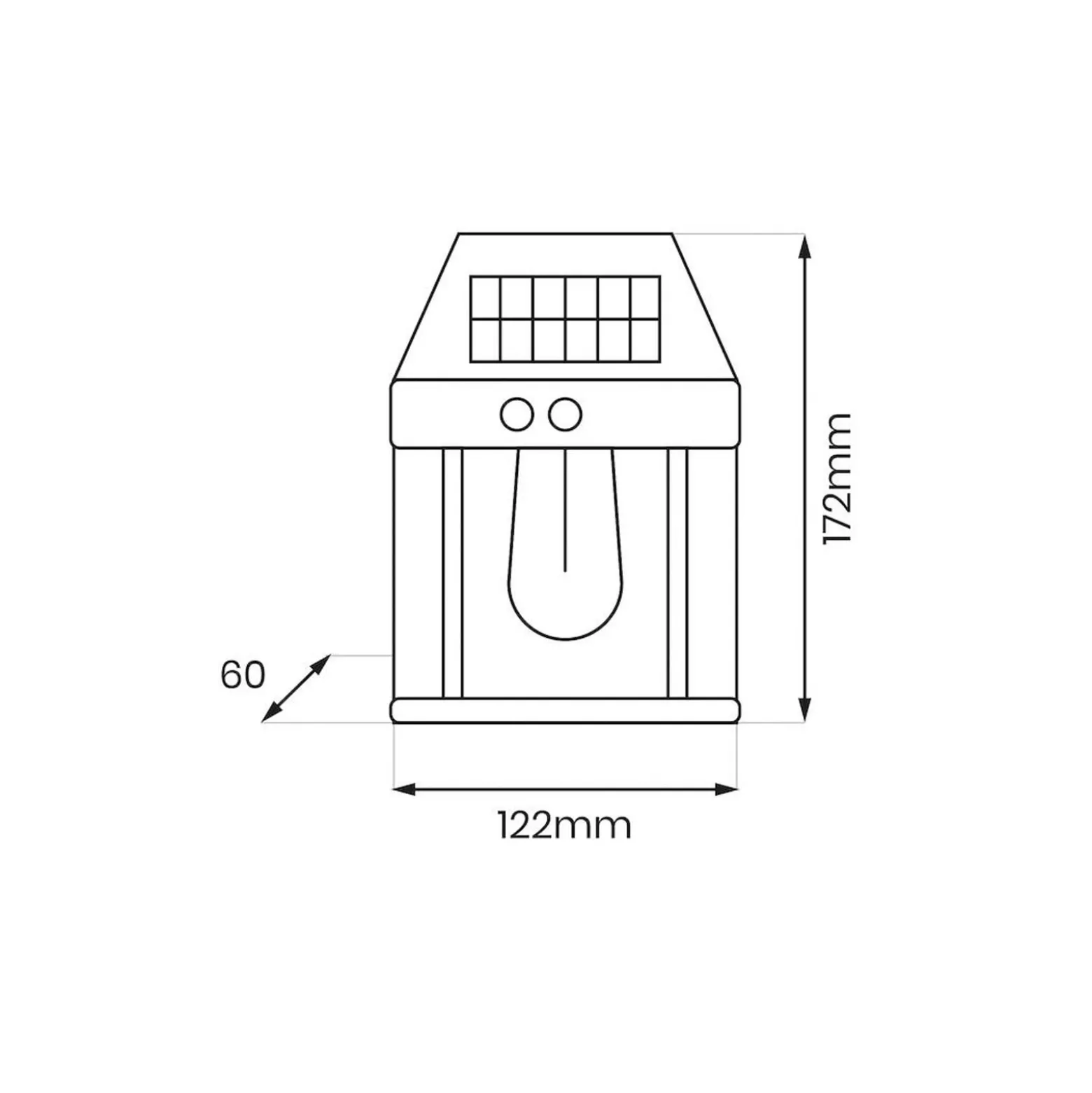 LED-Solar-Außenwandleuchte Filo, Kunststoff, schwarz, IP44