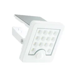 LED-Solar-Außenwandstrahler Luton Sensor, weiß, Breite 13 cm