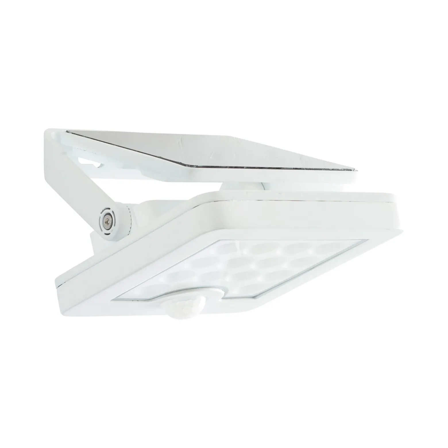LED-Solar-Außenwandstrahler Luton Sensor, weiß, Breite 13 cm