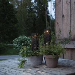 LED-Solar-Dekoleuchte Izola mit Erdspieß 2er-Set