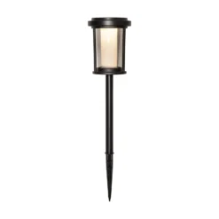 LED-Solar-Erdspießleuchte Alippa, schwarz, Höhe 44 cm Metall
