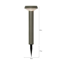 LED-Solar-Erdspießleuchte Casa, grün, Höhe 45 cm