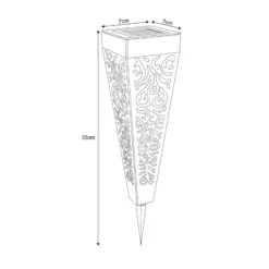 LED-Solar-Erdspießleuchte 33578-3, schwarz, Kunststoff, 3er
