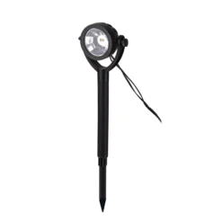 LED-Solar-Erdspießstrahler NOMI, schwarz, 6er-Set, IP44