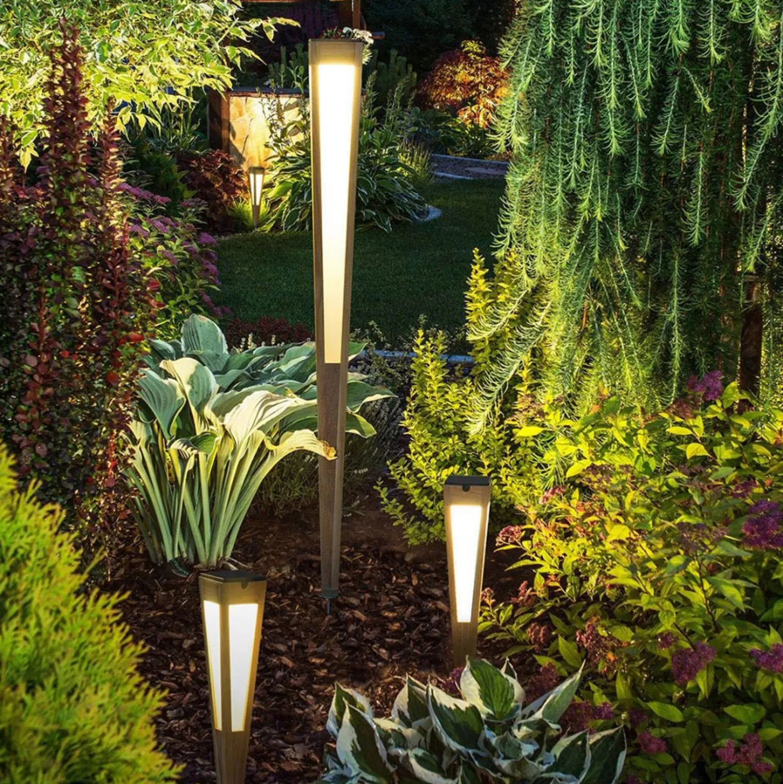 LED-Solarfackel Tecka mit Sensor, 52 cm, Duratek