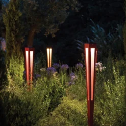 LED-Solarfackel Tinka mit Sensor, 120 cm, grau