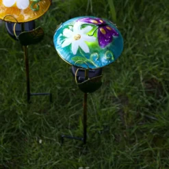 LED-Solarlampe Salona mit Dekoelementen, blau/grün
