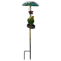 LED-Solarlampe Salona mit Dekoelementen, blau/grün