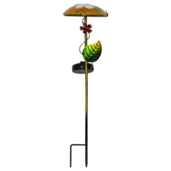 LED-Solarlampe Salona mit Dekoelementen, gelb/grün