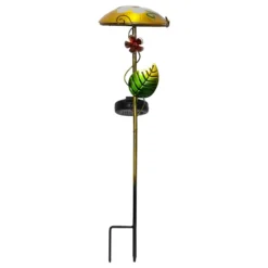 LED-Solarlampe Salona mit Dekoelementen, gelb/grün
