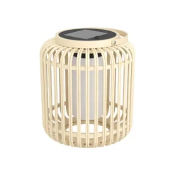 LED-Solar-Laterne Marliano, Höhe 24 cm, holz hell, Holz