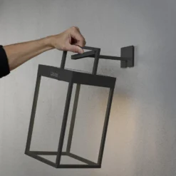 LED-Solarlaterne Portofino, Wand / Tisch, schwarz