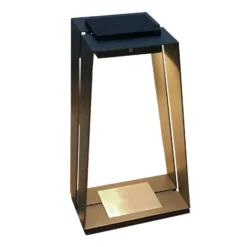 LED-Solarlaterne Skaal aus Aluminium, 40 cm, grau
