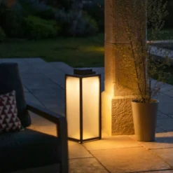 LED-Solarlaterne Tradition, anthrazit, Höhe 65 cm