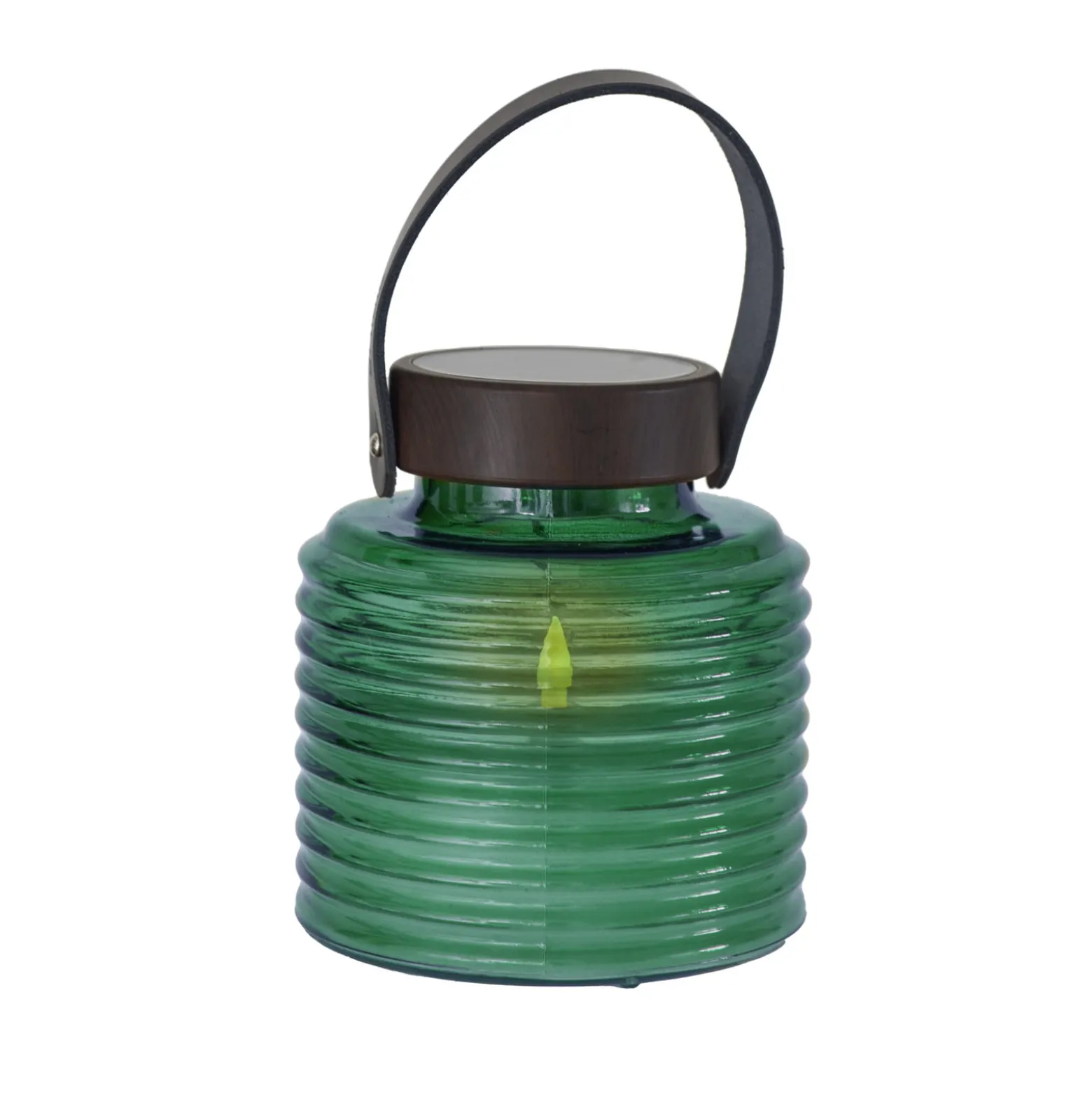 LED-Solarleuchte Aston Jar, Höhe 16 cm, grün/braun, IP44