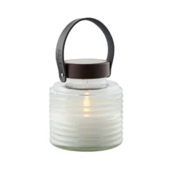 LED-Solarleuchte Aston Jar, Höhe 16 cm, klar/braun, IP44