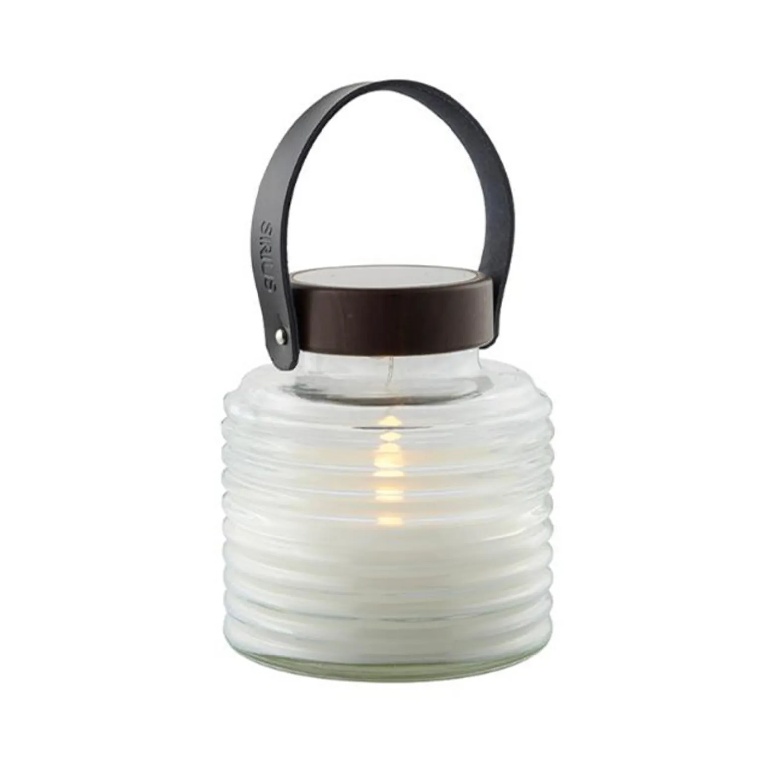 LED-Solarleuchte Aston Jar, Höhe 16 cm, klar/braun, IP44
