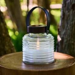 LED-Solarleuchte Aston Jar, Höhe 16 cm, klar/braun, IP44