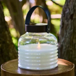 LED-Solarleuchte Aston Jar, Höhe 20 cm, klar/braun, IP44