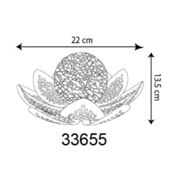 LED-Solarleuchte 33655, Blüte, Ø 22 cm