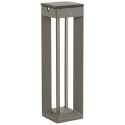 LED-Solarleuchte Borne mit Sensor, 45 cm, grau
