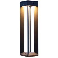 LED-Solarleuchte Borne mit Sensor, 45 cm, grau