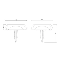LED-Solarleuchte 36505, Erdspieß, Wandleuchte, schwarz, Alu