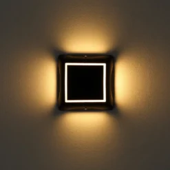 LED-Solarleuchte 36505, Erdspieß, Wandleuchte, schwarz, Alu