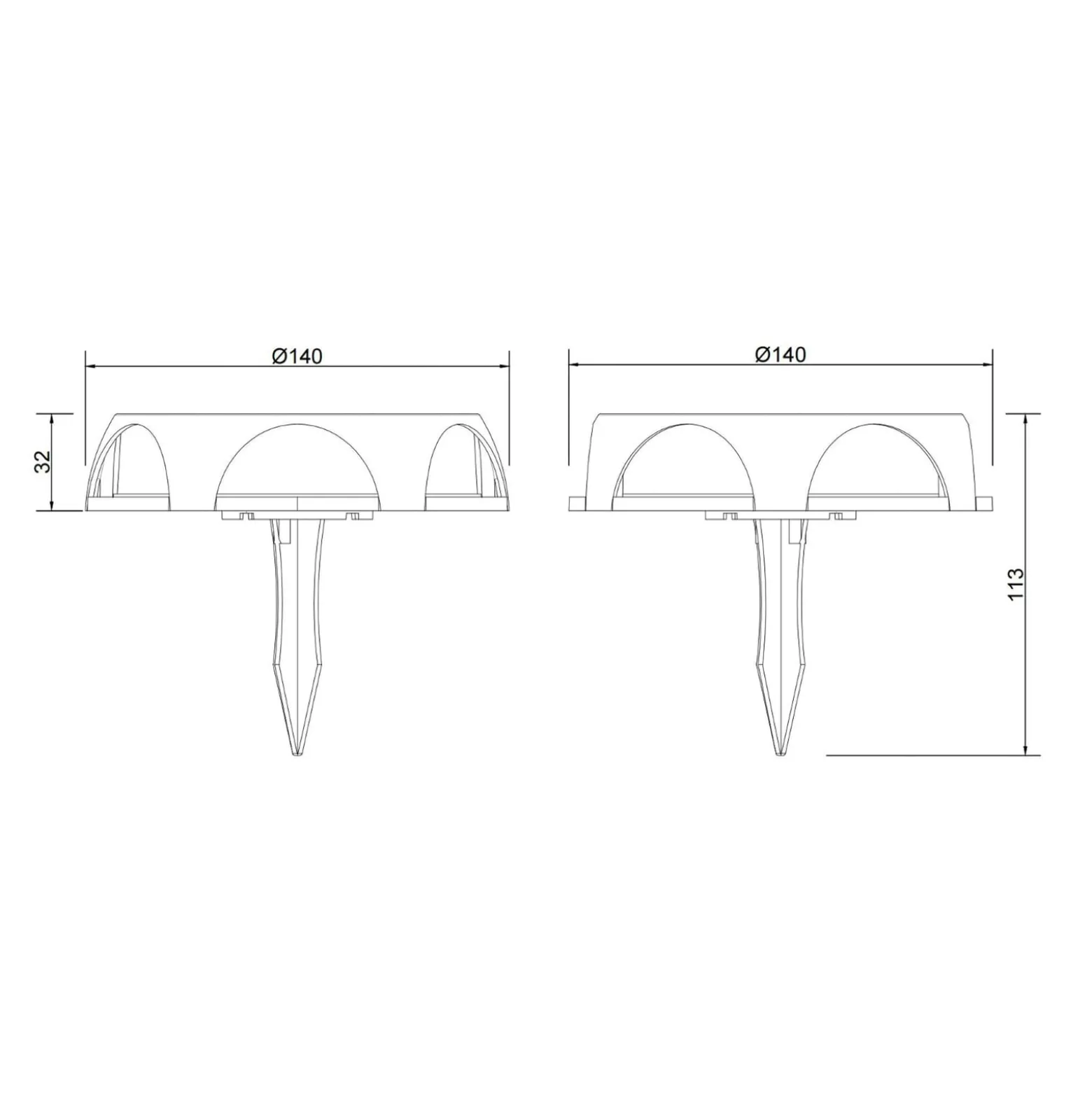 LED-Solarleuchte 36506, Erdspieß, Wandleuchte, schwarz, Alu
