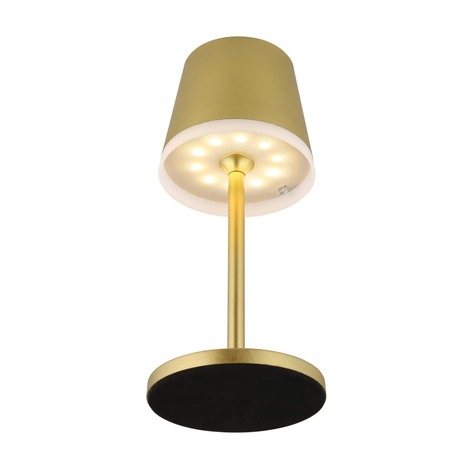 LED-Solarleuchte Metall, goldfarben, Höhe 41 cm, IP44