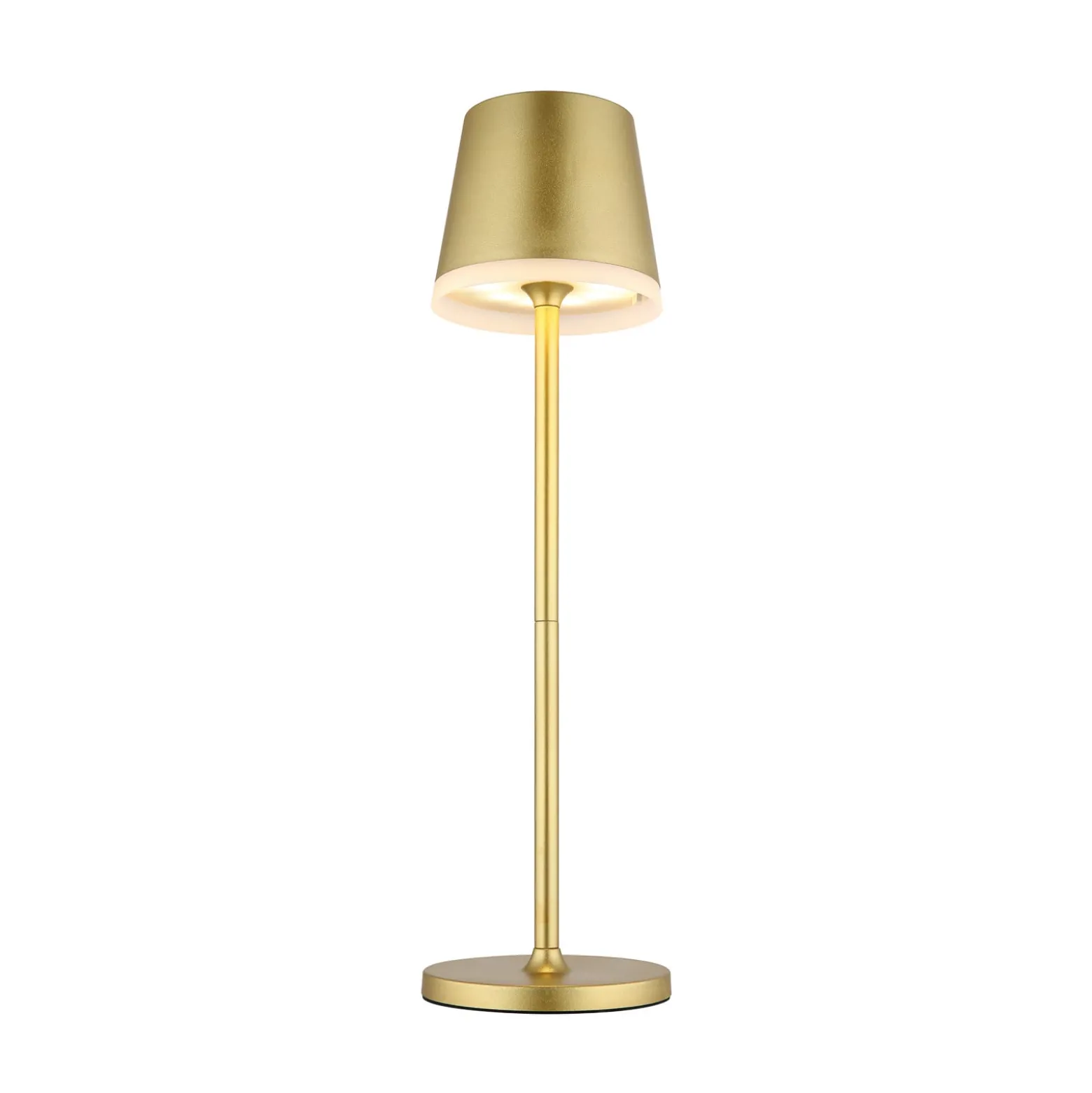 LED-Solarleuchte Metall, goldfarben, Höhe 41 cm, IP44