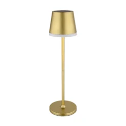 LED-Solarleuchte Metall, goldfarben, Höhe 41 cm, IP44